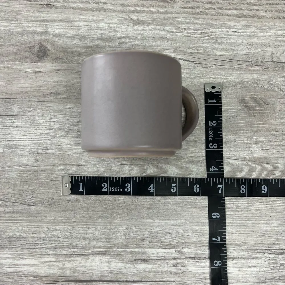Pottery Barn Lavender Gray Coffee Mug